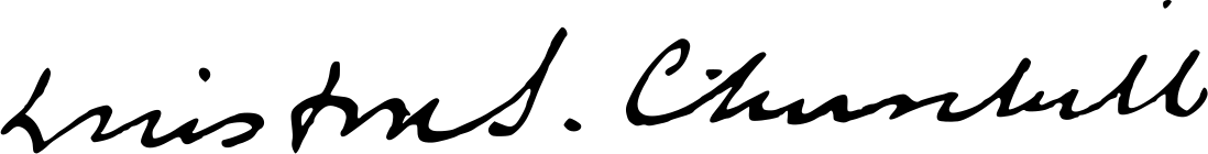 winston churchill signature